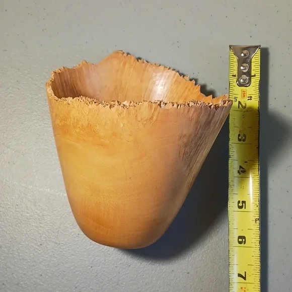 Box Elder Wood Bowl Hand Carved One-of-a-kind #eshopchicago Wooden Turned Art - Picture 5 of 7